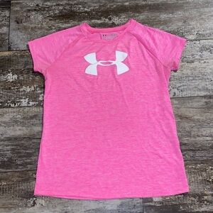Kids Under Armour Pink T-Shirt Size Large